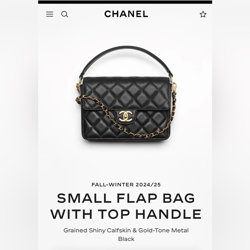 BRAND NEW! CHANEL FW 24/25 - SMALL FLAP BAG w/ top handle - 100% Authentic